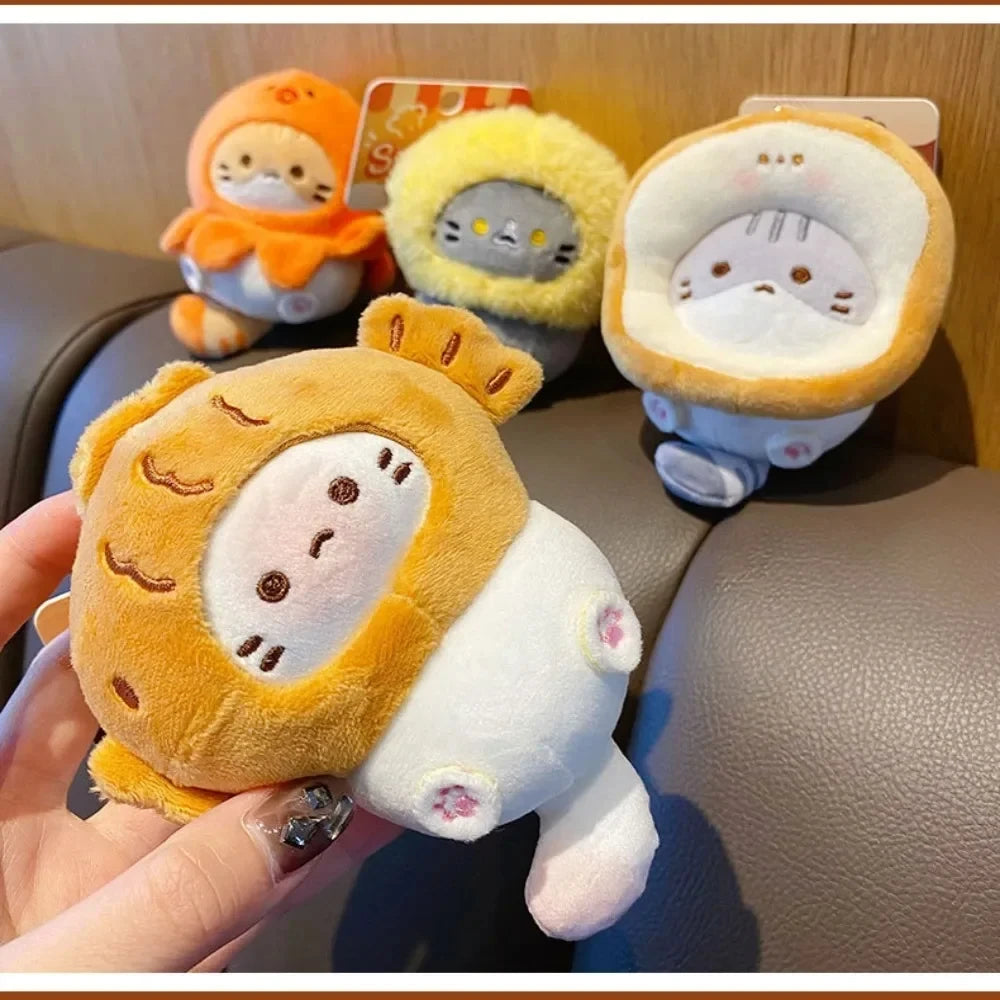 Cute Cocoa Cat Plush Keychain Kawaii Bag Charm