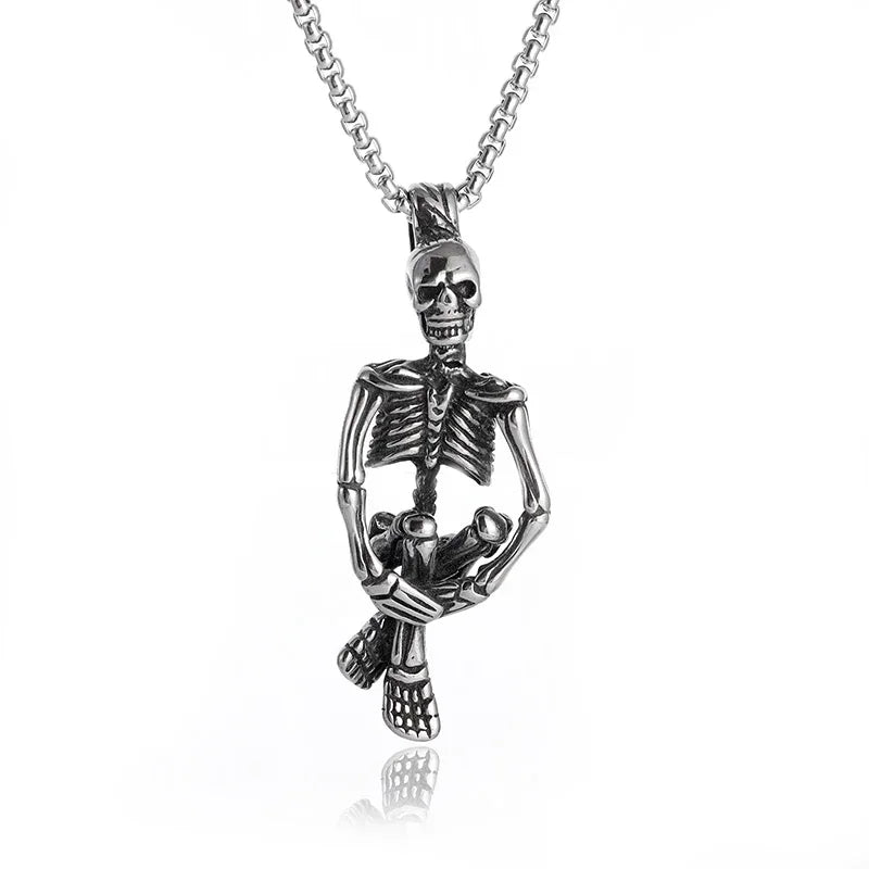 Silver Plated Captivity Skeleton Pendant
