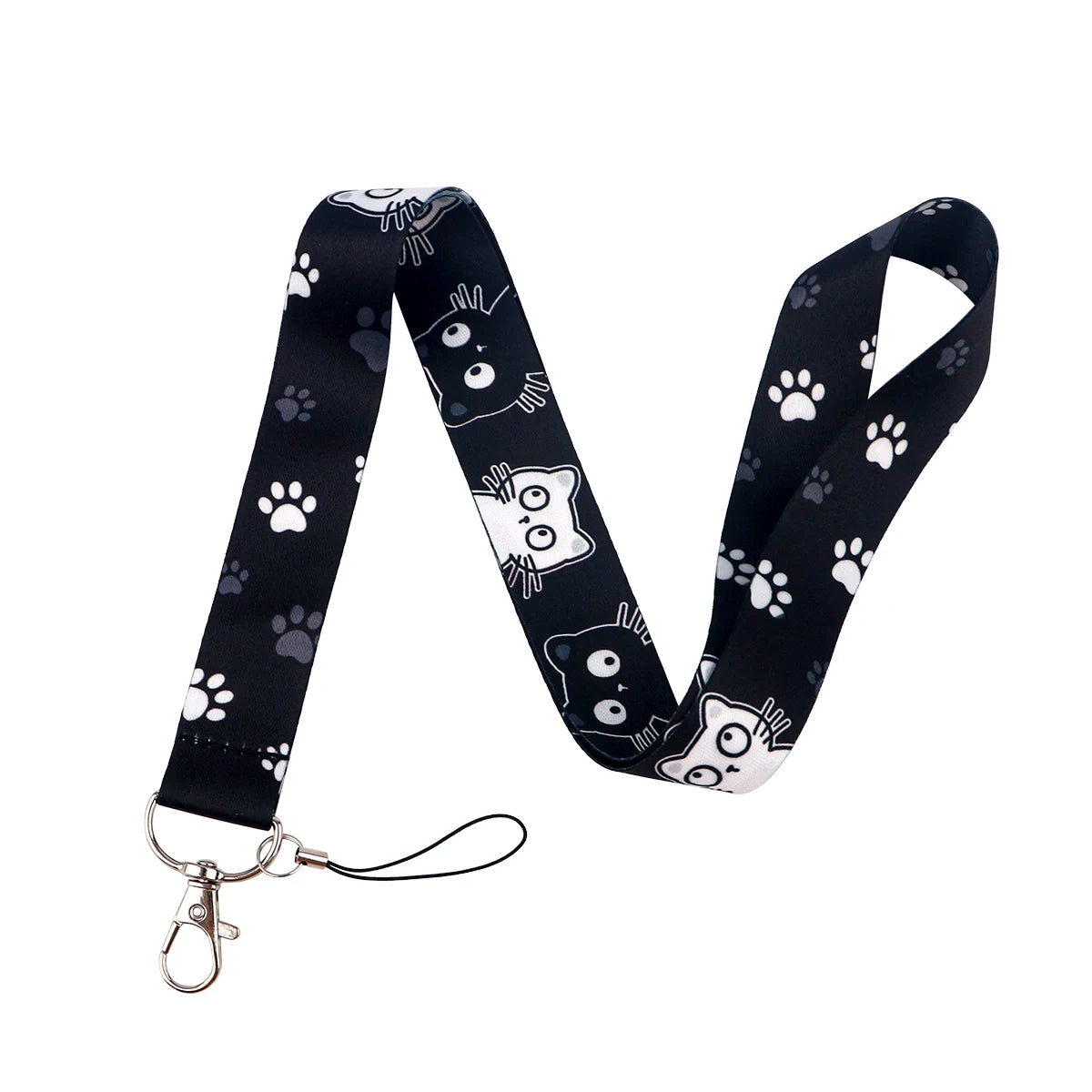 Cute Cat Paw Lanyard  Kawaii Keychain & ID Holder