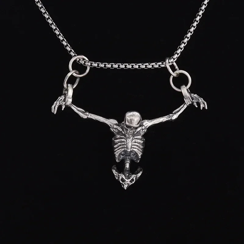 Silver Plated Captivity Skeleton Pendant