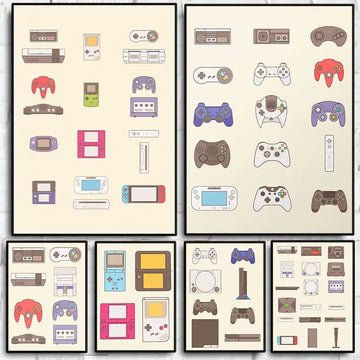 Video Game Evolution Canvas Poster