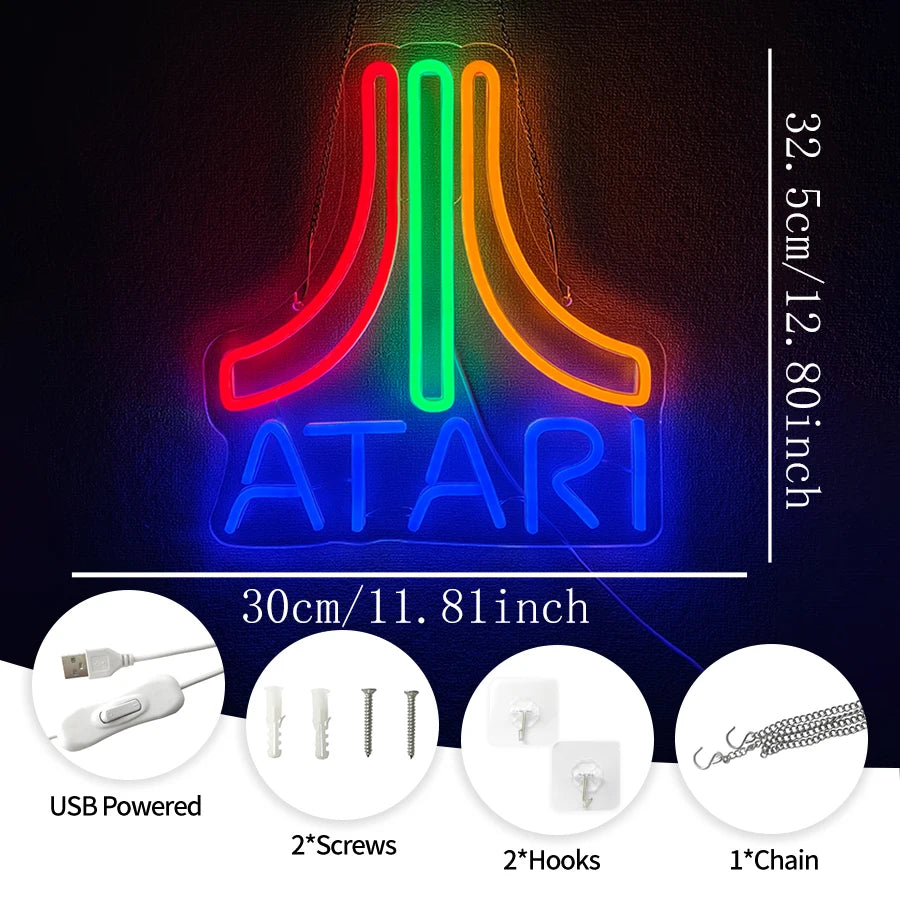 ATARI Neon Sign LED Wall Light