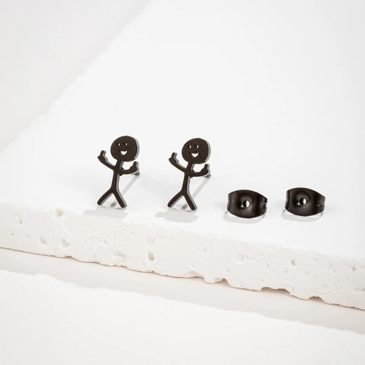 Funny Middle Finger Stud Earrings