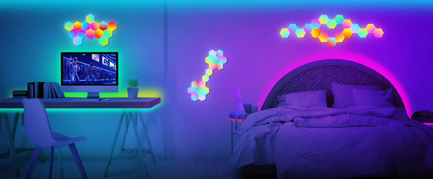 Hexagonal Smart RGB Wall Lamp