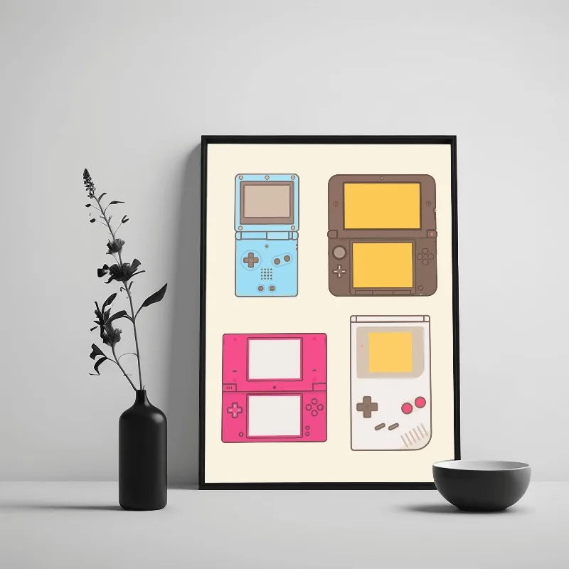 Video Game Evolution Canvas Poster