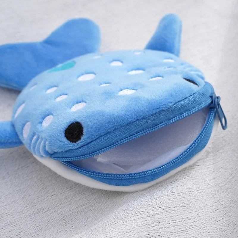 Cartoon Shark Plush Purse