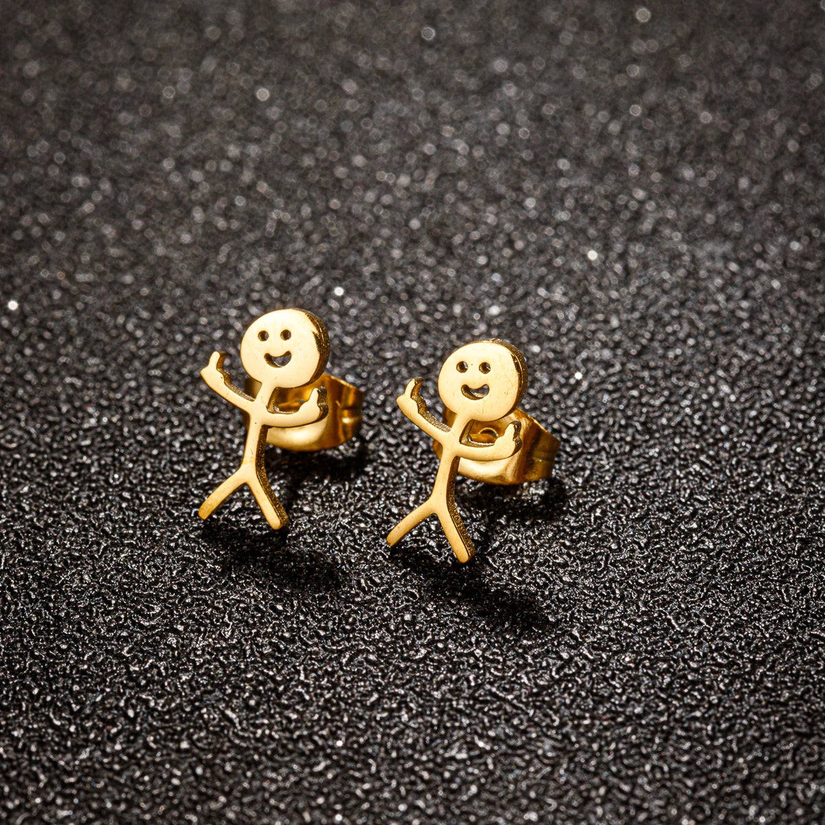 Funny Middle Finger Stud Earrings