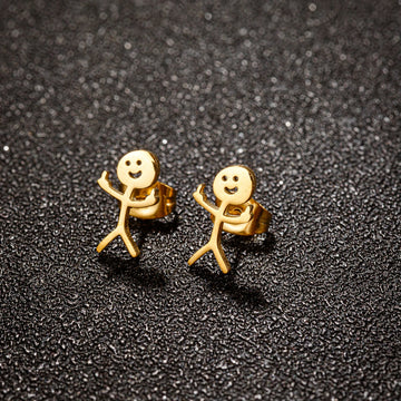 Funny Middle Finger Stud Earrings