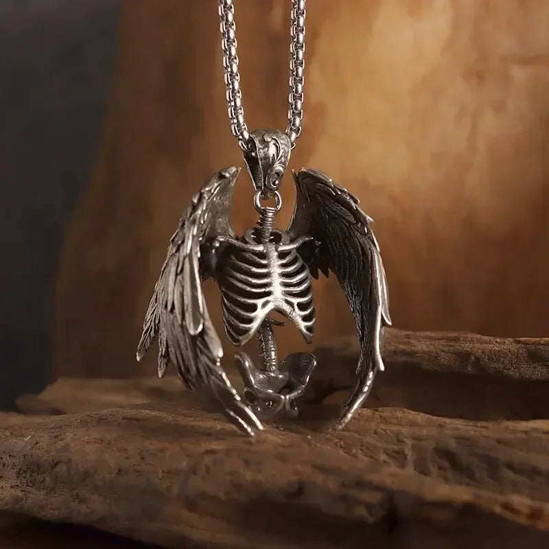 Silver Plated Captivity Skeleton Pendant