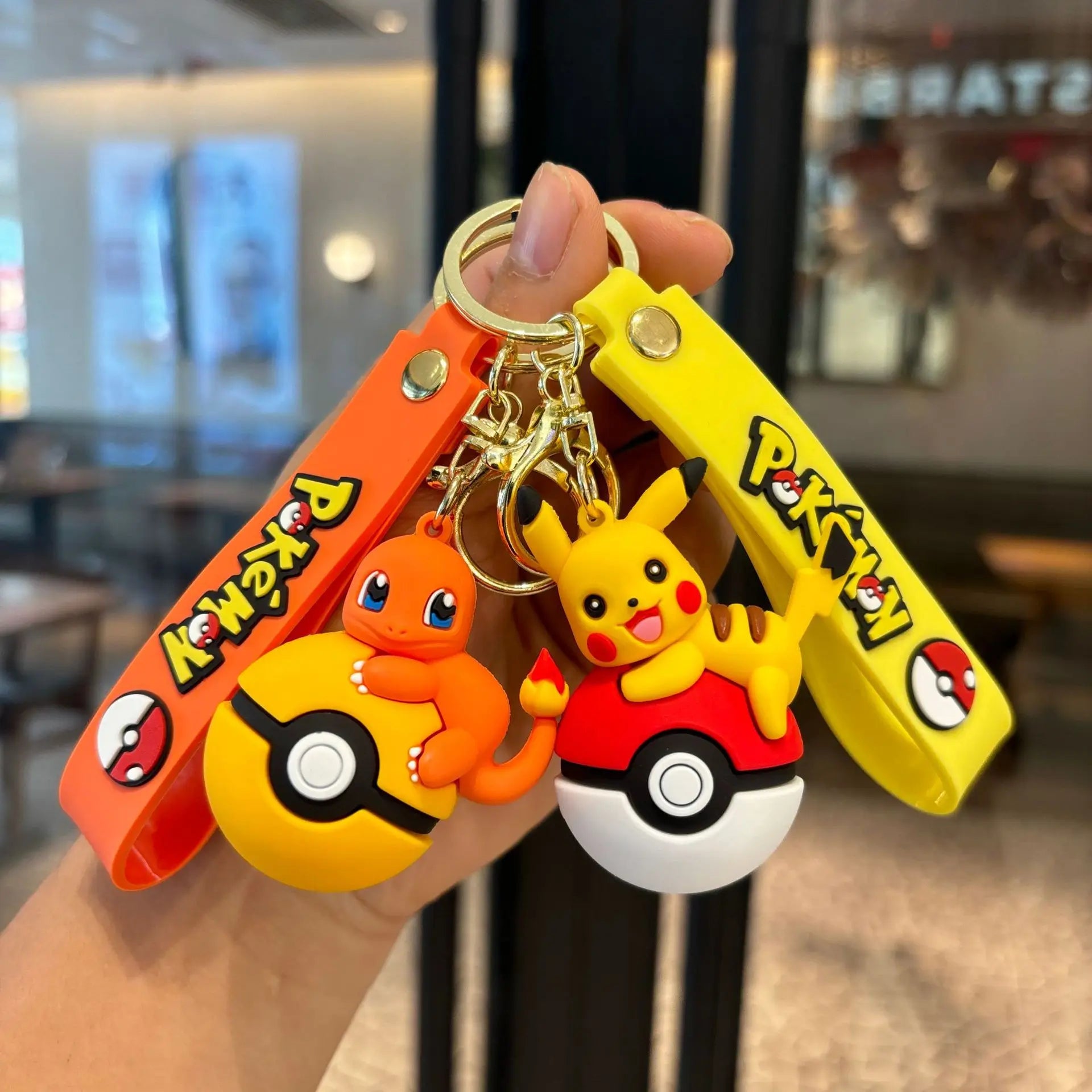 Poké Ball Character Keychain Set