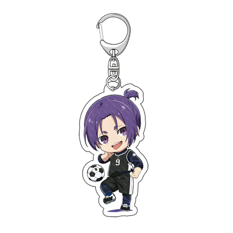 Blue Lock Anime Acrylic Keychain Isagi Bachira Chigiri Bag Charm