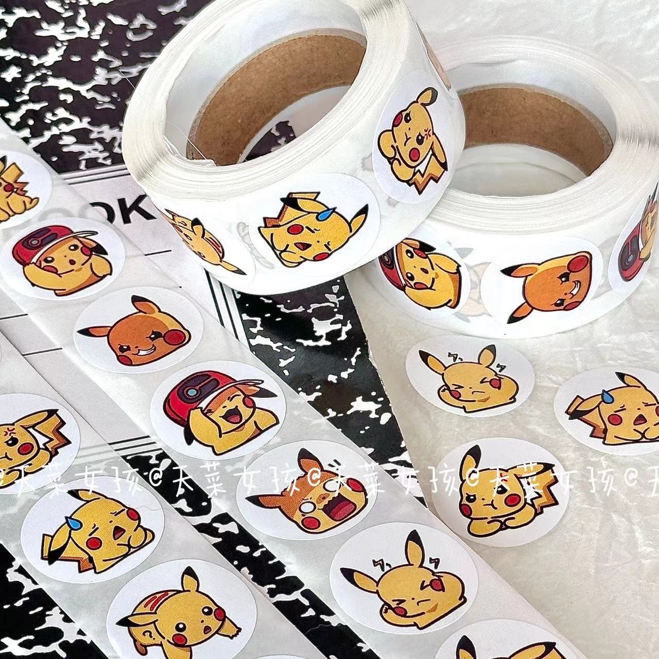 Pikachu Power Sticker Roll 500pcs Stickers
