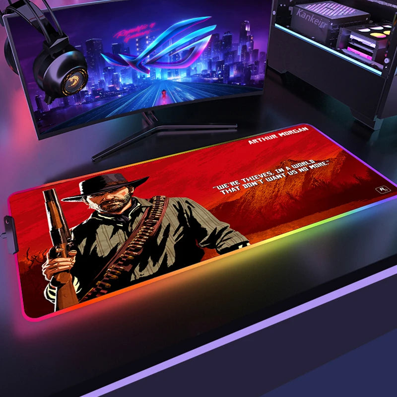 Red Dead RGB Mouse Mat – Frontier Edition
