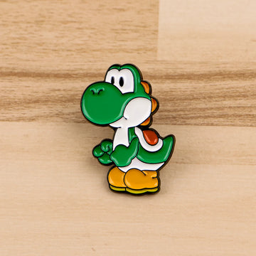 Yoshi Enamel Pin Badge – Retro Gamer Dino Pin