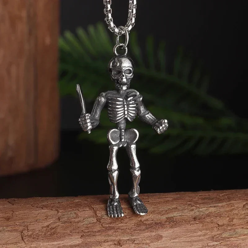 Silver Plated Captivity Skeleton Pendant