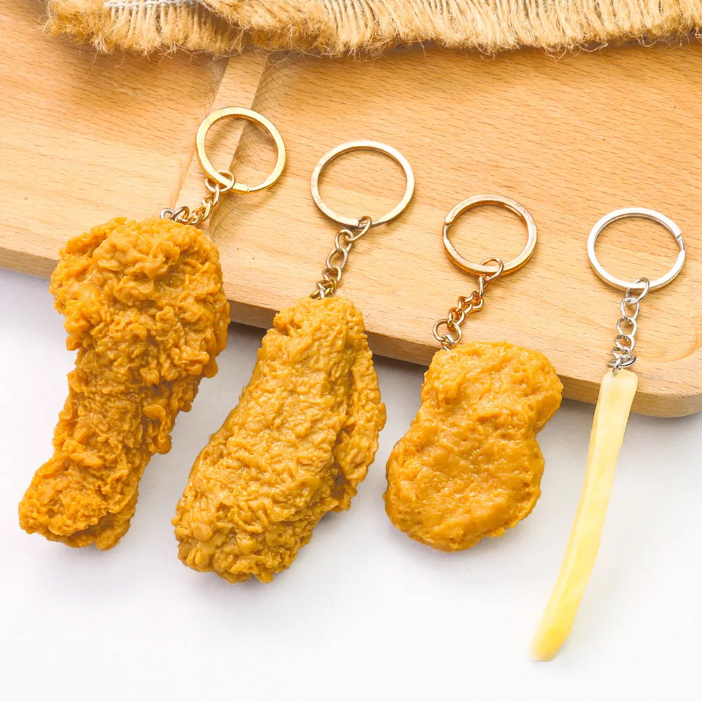 Fried Chicken & Fries Keychain