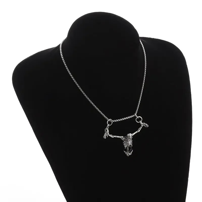 Silver Plated Captivity Skeleton Pendant