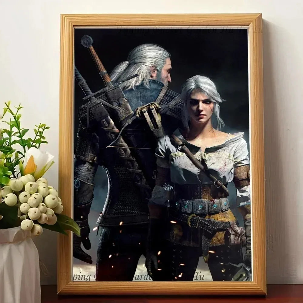Witcher 3 Canvas Print Dark Fantasy Gamer Wall Art