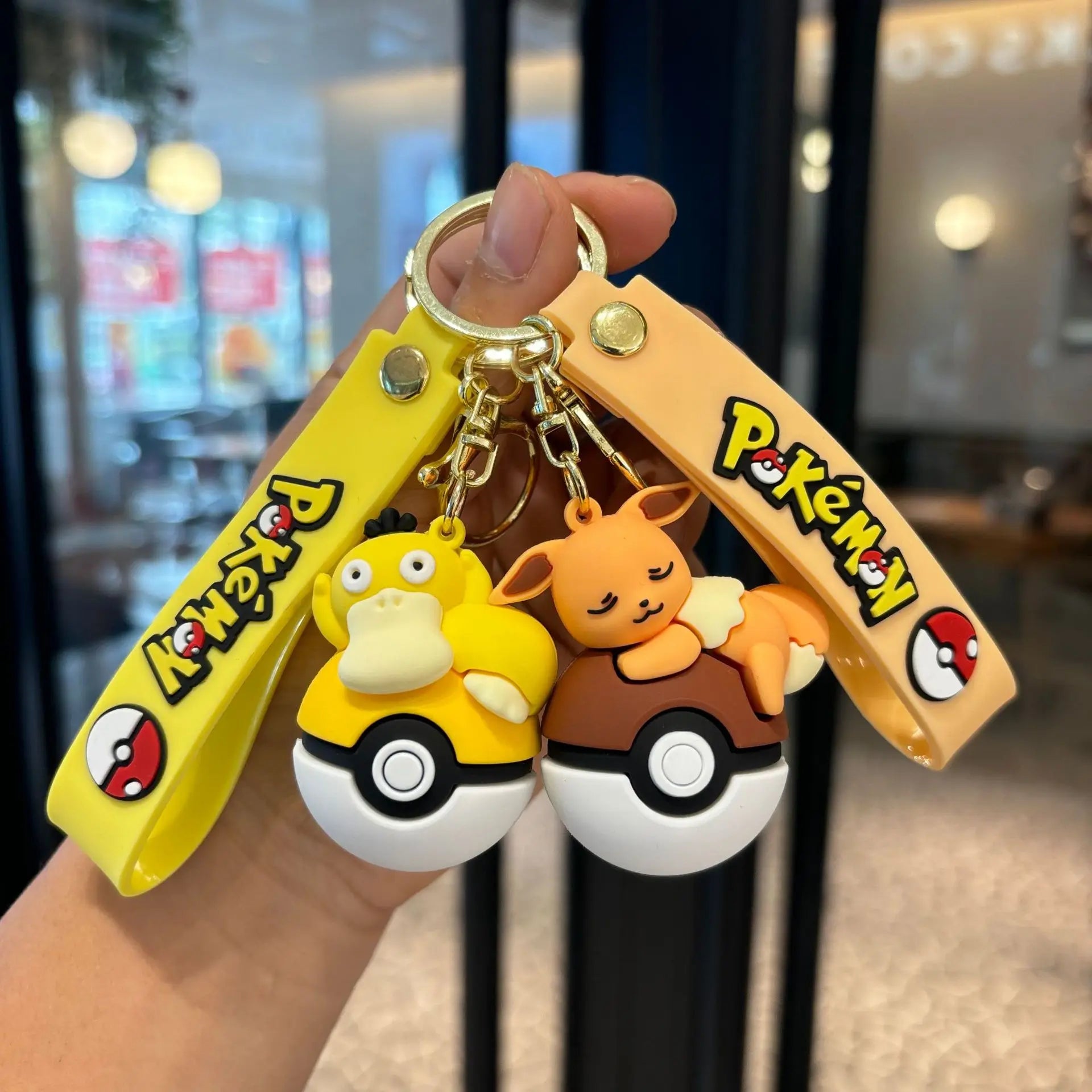 Poké Ball Character Keychain Set