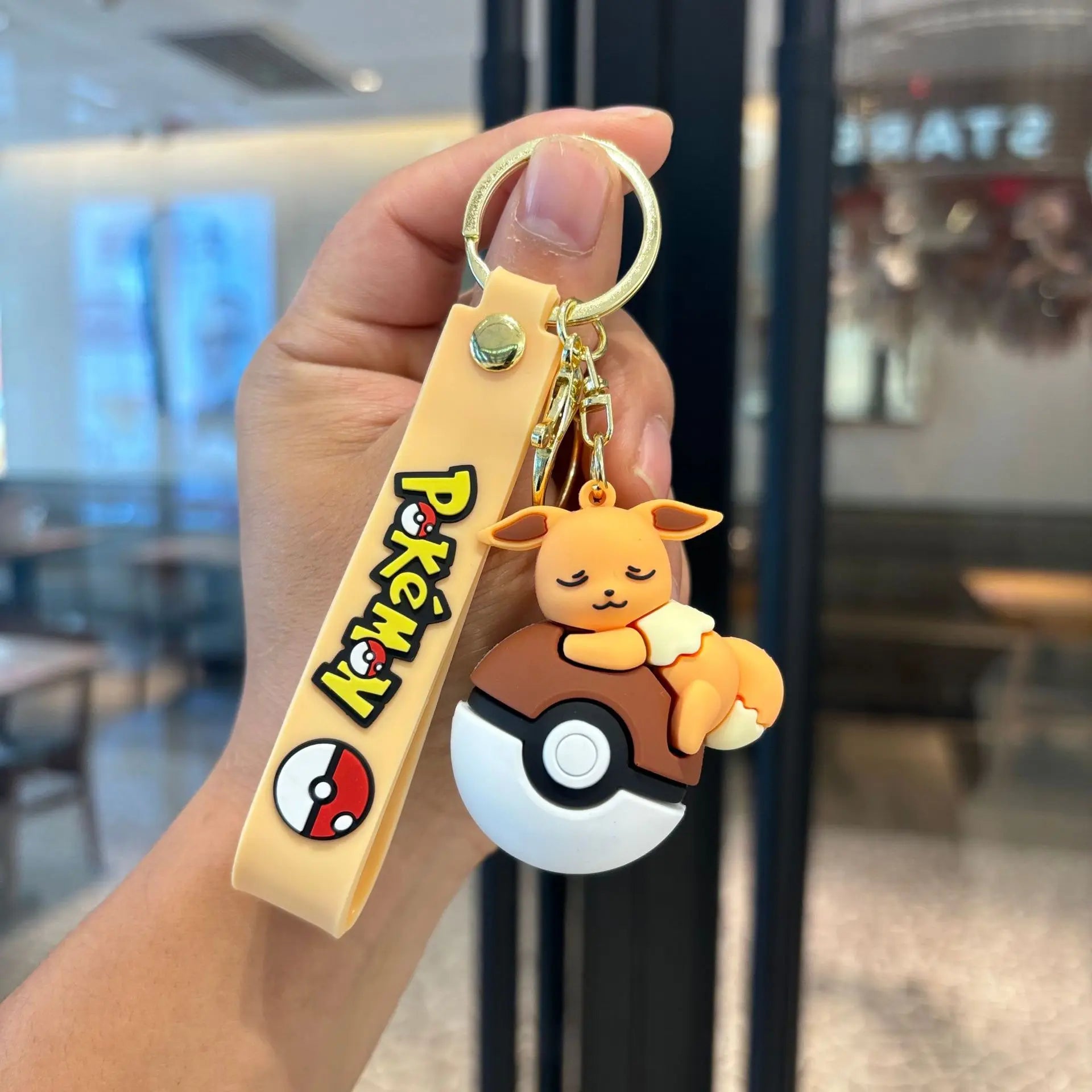 Poké Ball Character Keychain Set