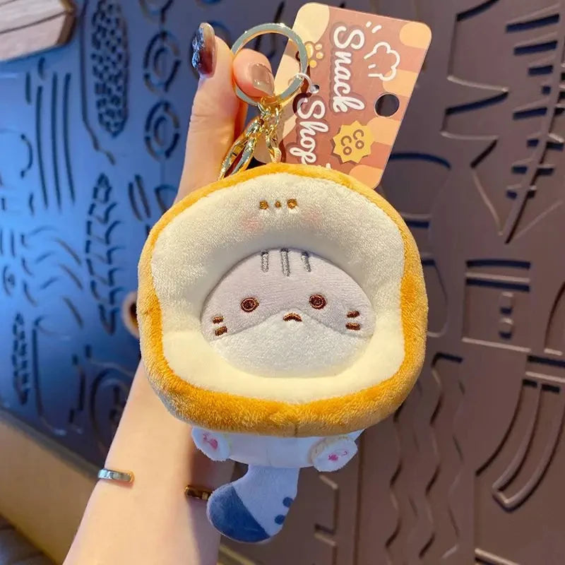 Cute Cocoa Cat Plush Keychain Kawaii Bag Charm