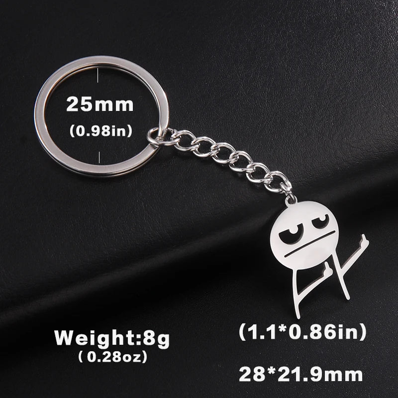 Funny Stickman Middle Finger Keychain