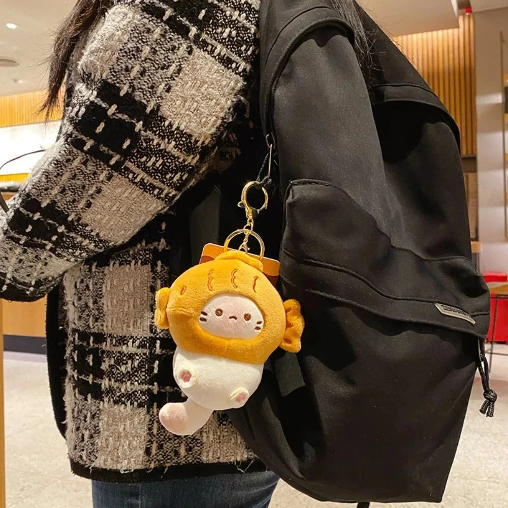 Cute Cocoa Cat Plush Keychain Kawaii Bag Charm