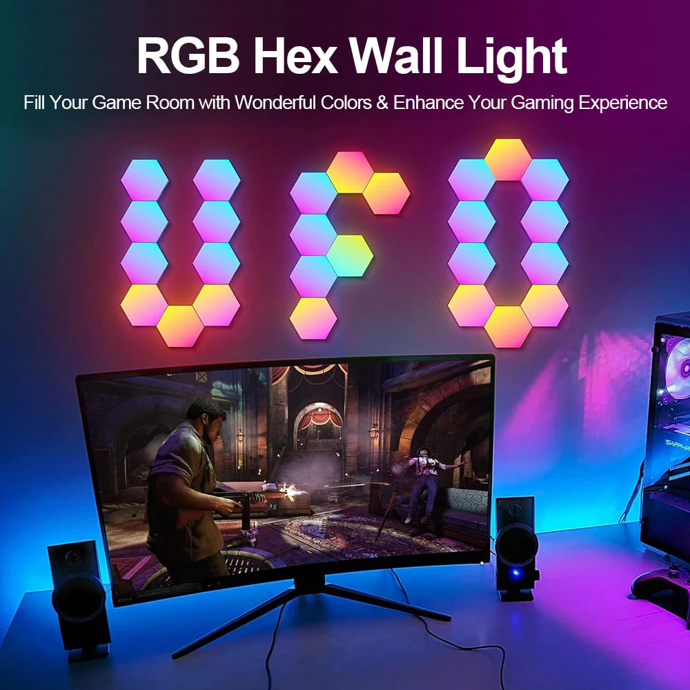 Hexagonal Smart RGB Wall Lamp