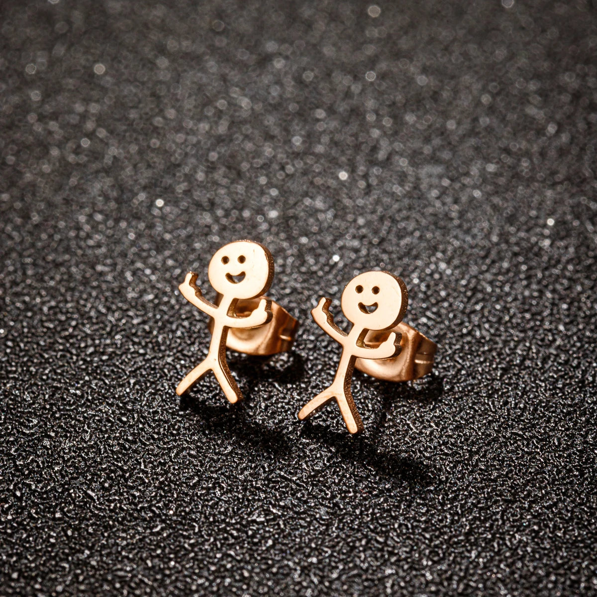 Funny Middle Finger Stud Earrings