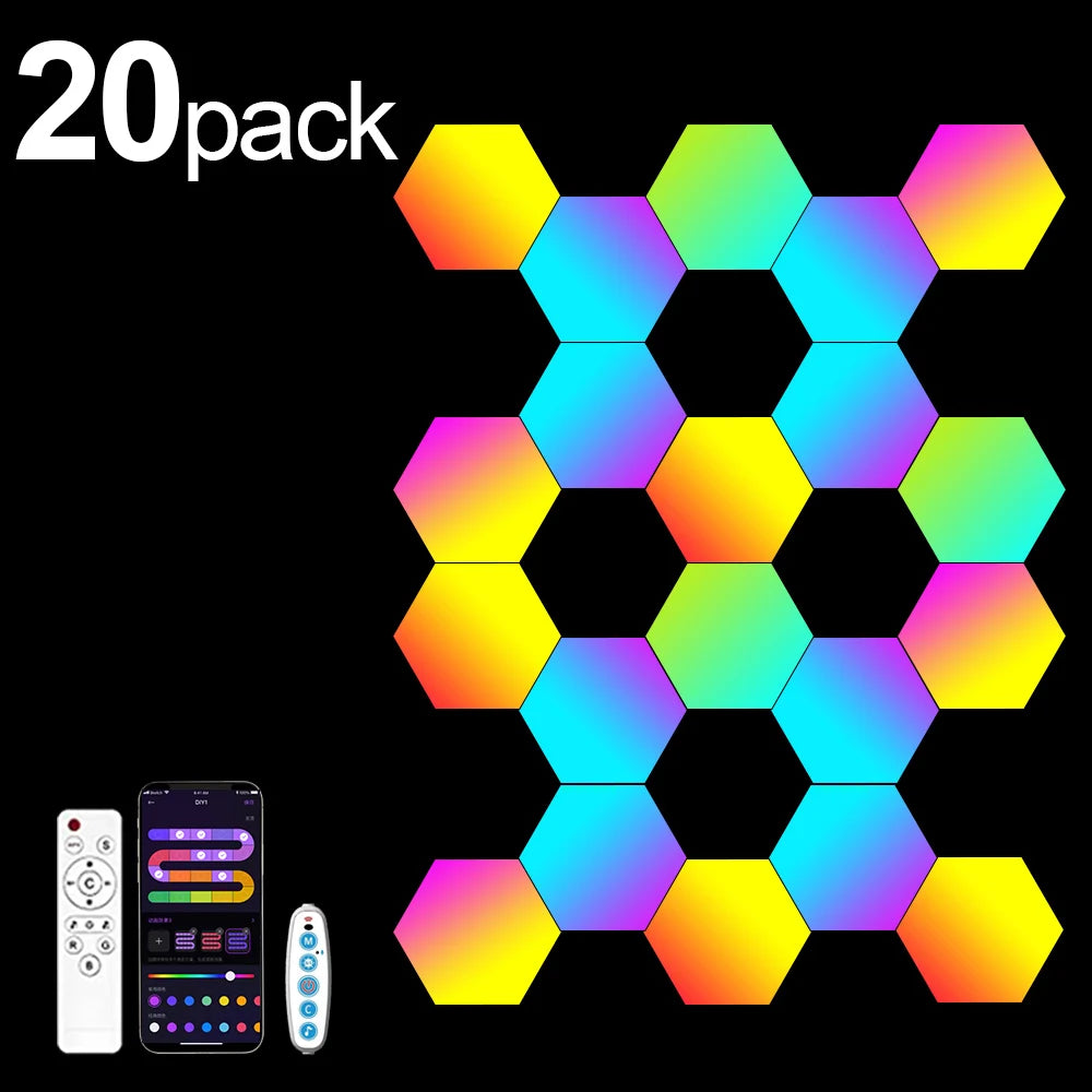 Hexagonal Smart RGB Wall Lamp