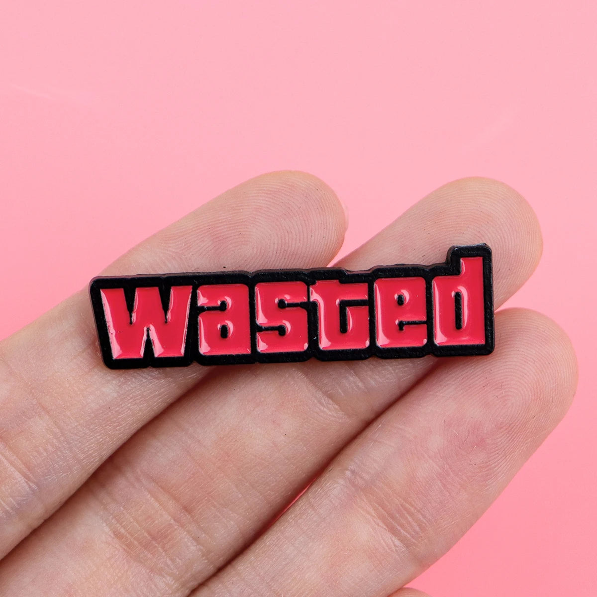 “WASTED” Enamel Pin