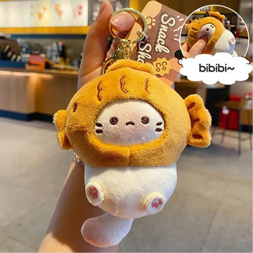 Cute Cocoa Cat Plush Keychain Kawaii Bag Charm