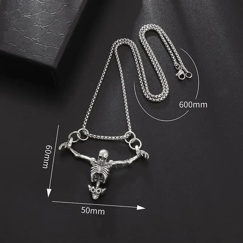 Silver Plated Captivity Skeleton Pendant
