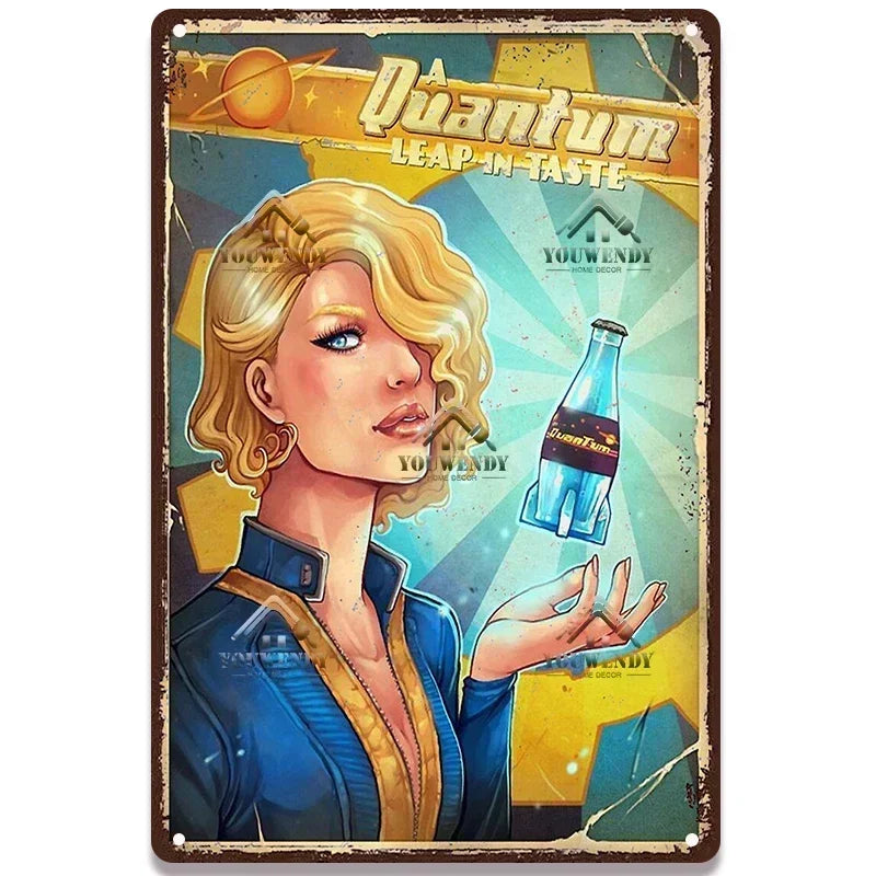 Retro Nuka Cola Metal Sign Wall Art