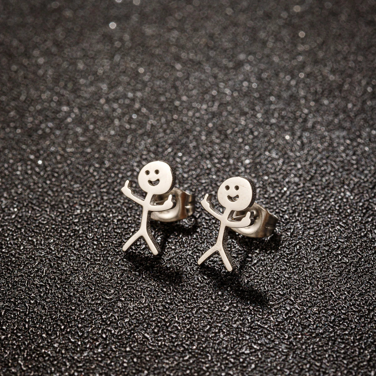 Funny Middle Finger Stud Earrings