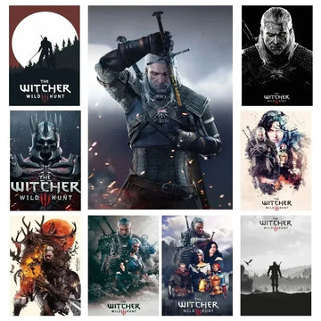 Witcher 3 Canvas Print Dark Fantasy Gamer Wall Art