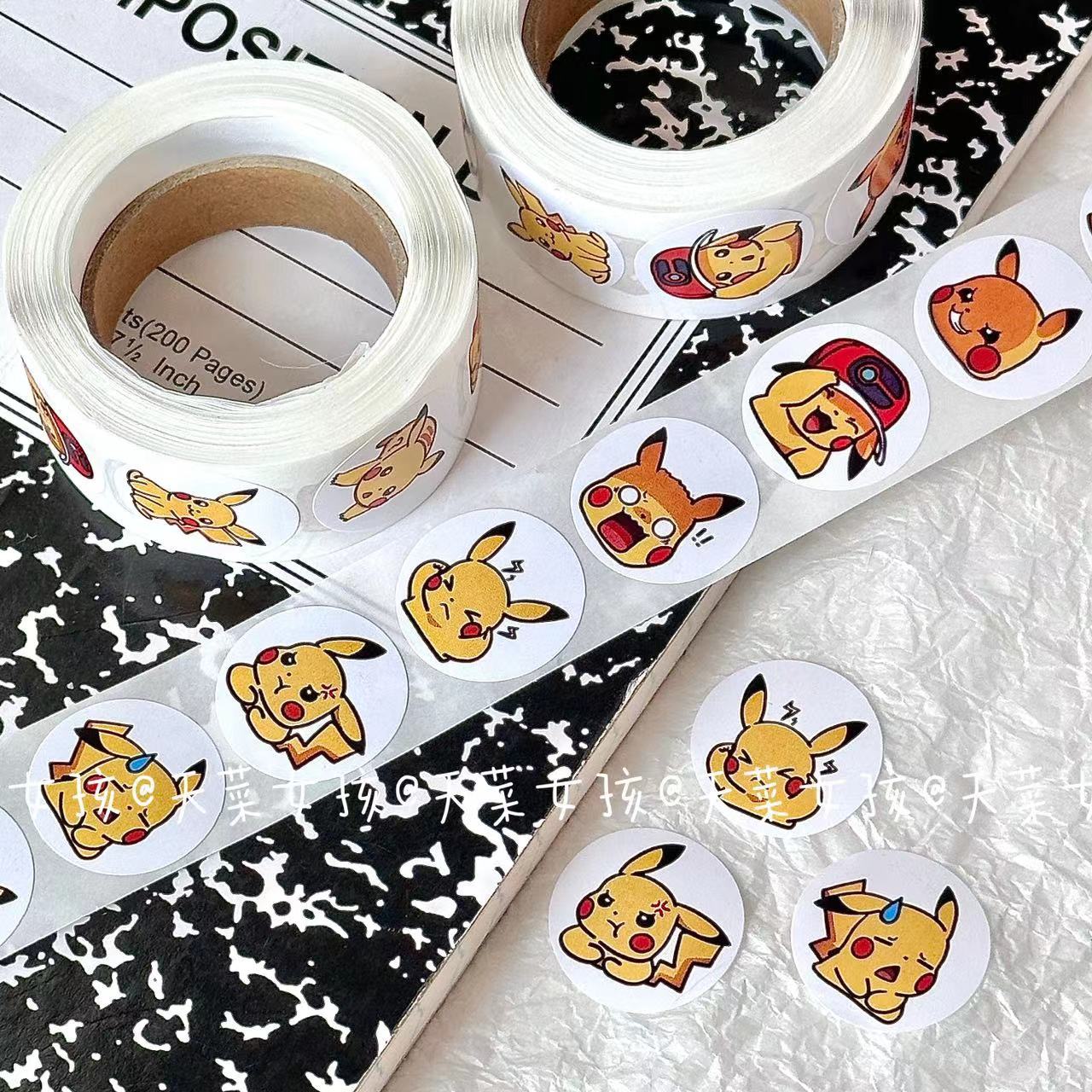 Pikachu Power Sticker Roll 500pcs Stickers