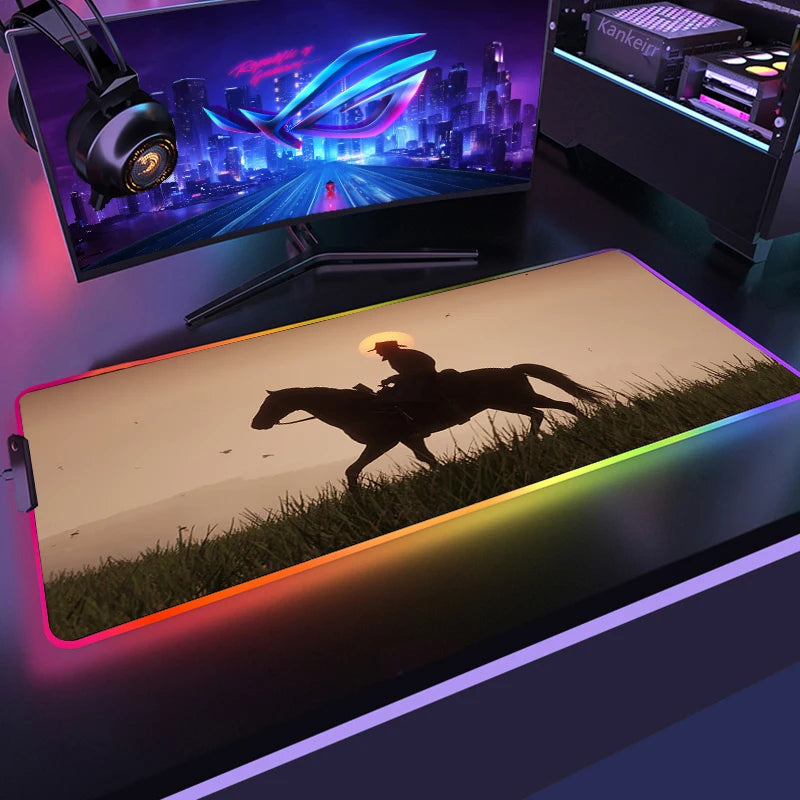 Red Dead RGB Mouse Mat – Frontier Edition
