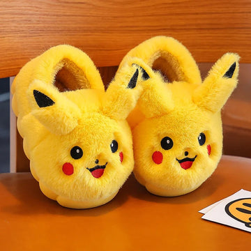 Pikachu Kids Plush Slippers