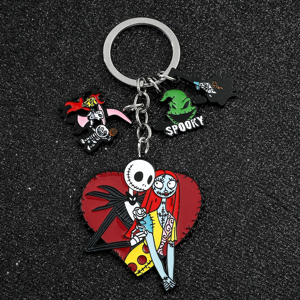 Nightmare Couple Keychain Jack & Sally