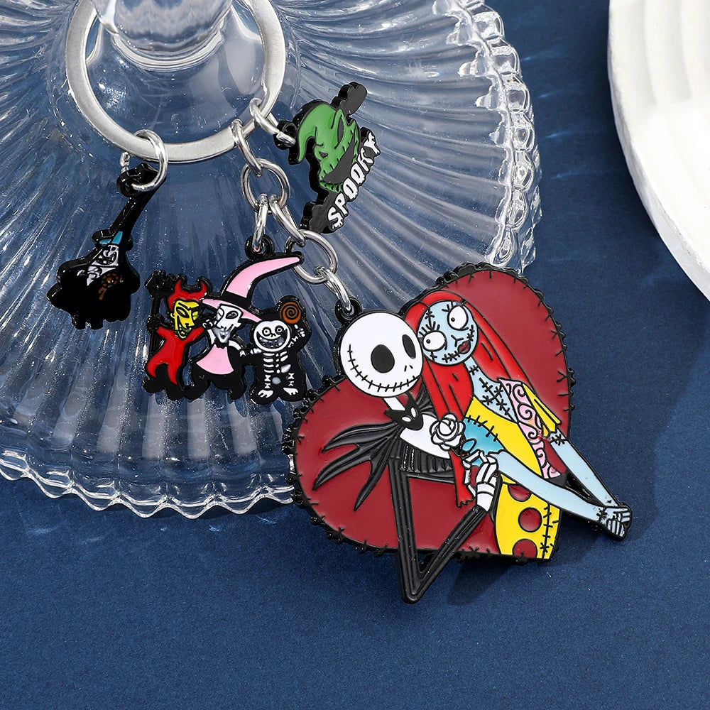 Nightmare Couple Keychain Jack & Sally