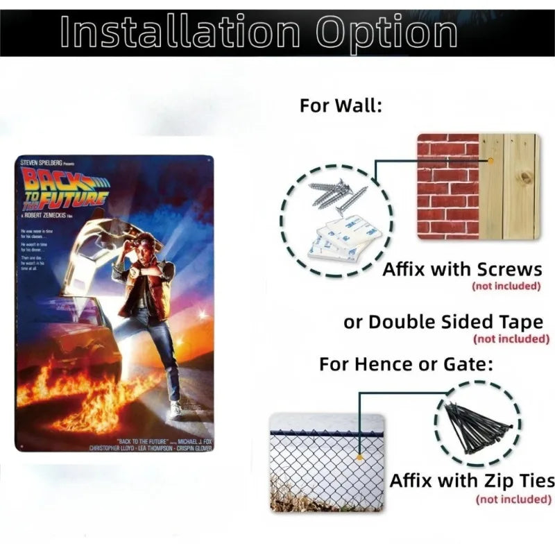 Retro American Films Metal Tin Poster