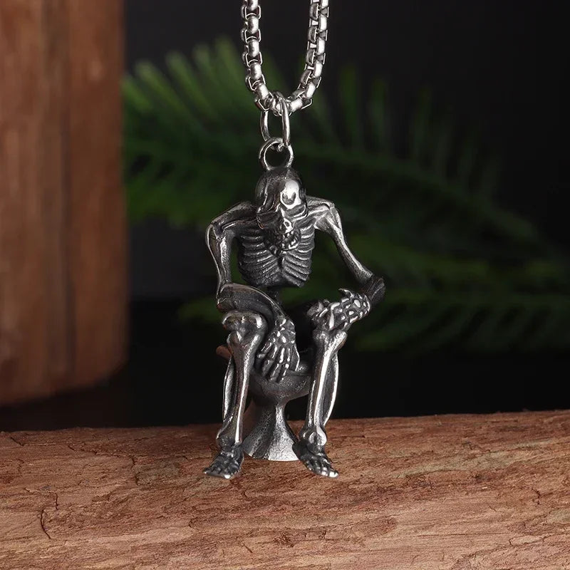 Silver Plated Captivity Skeleton Pendant
