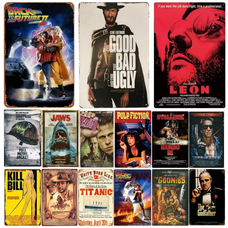 Retro American Films Metal Tin Poster