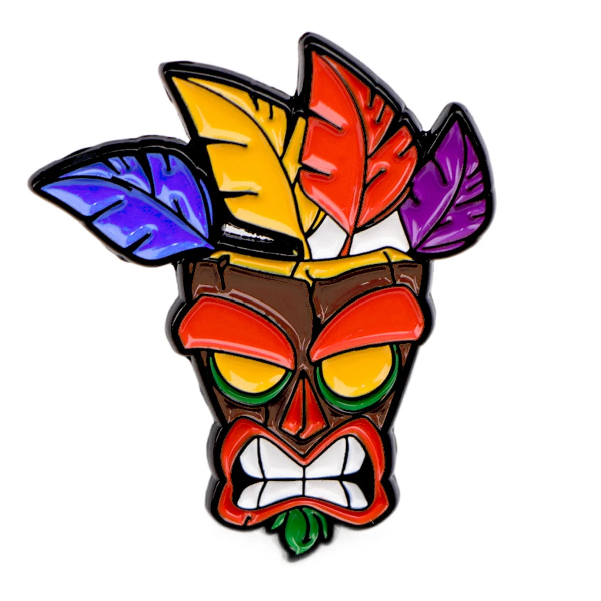 Crash Bandicoot Aku Aku Mask Enamel Pin Badge