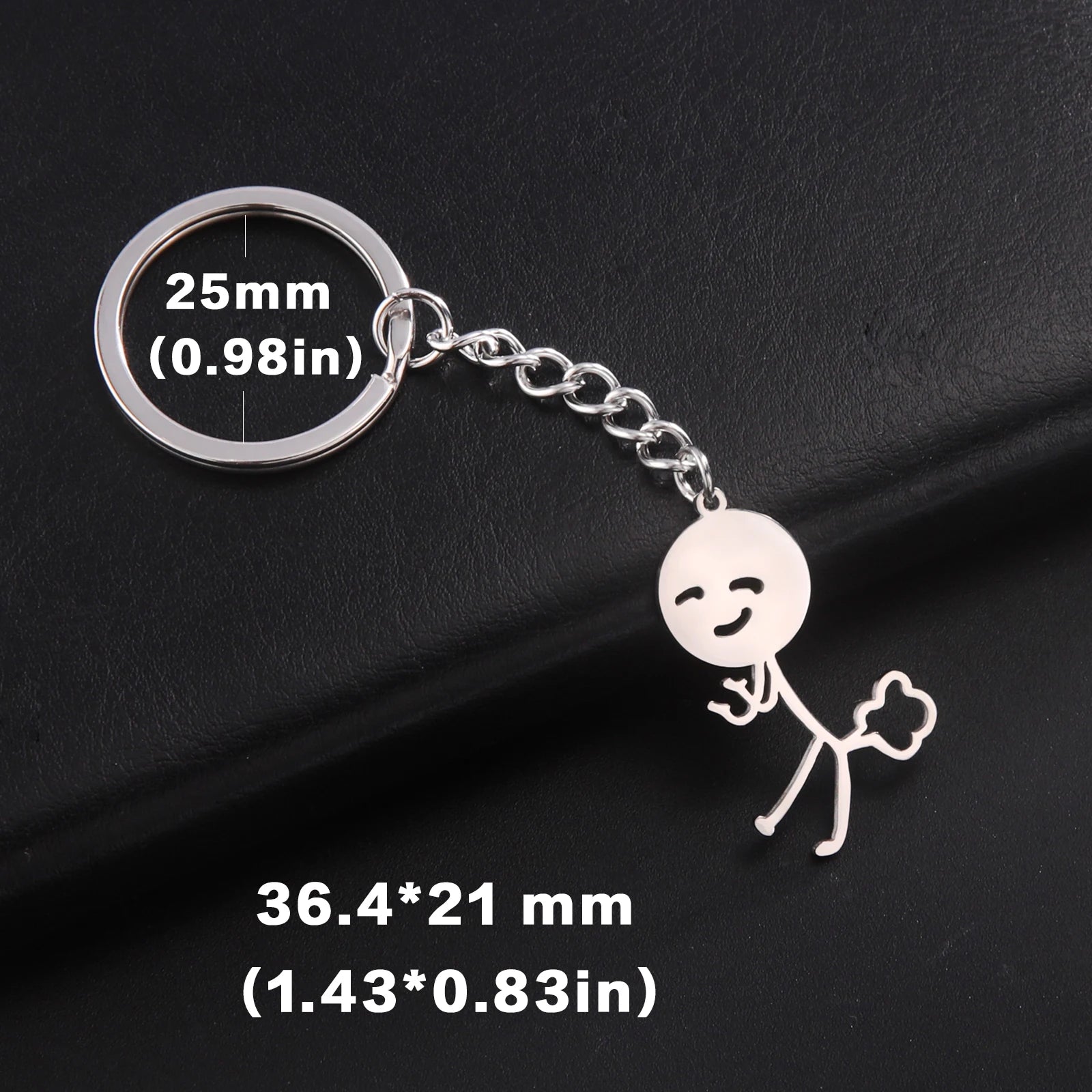 Funny Stickman Middle Finger Keychain