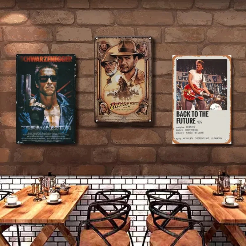 Retro American Films Metal Tin Poster