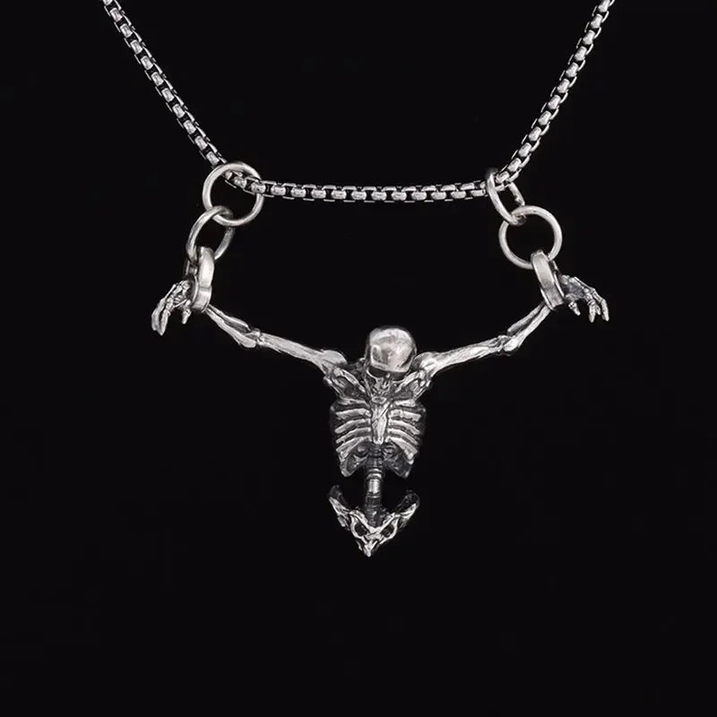 Silver Plated Captivity Skeleton Pendant