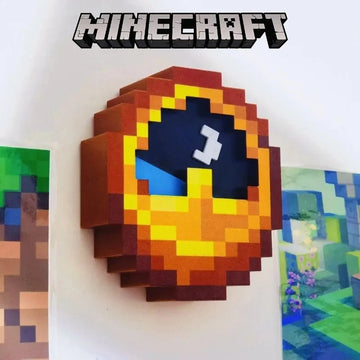 Block World Pixel Clock – Retro Gamer Room Decor