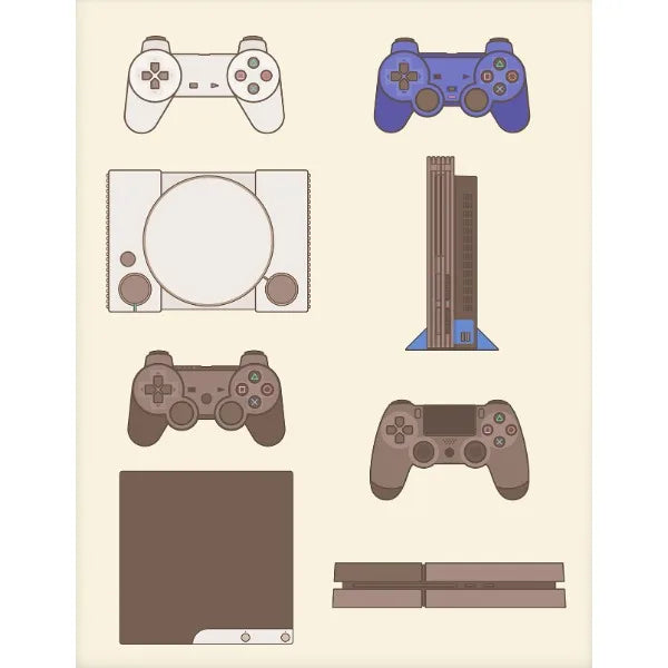 Video Game Evolution Canvas Poster
